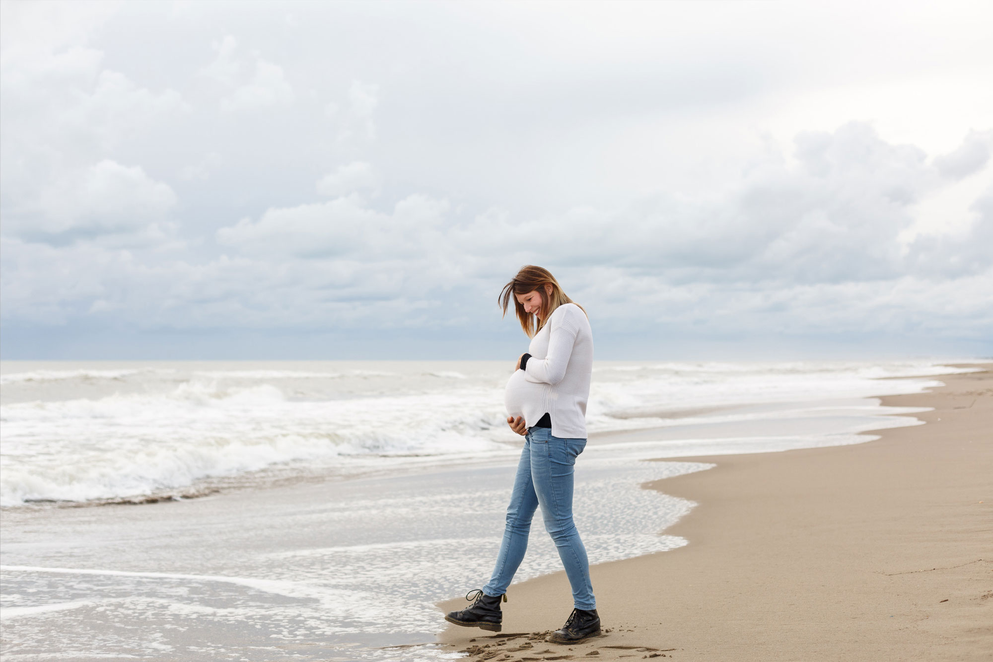 shooting fotografico gravidanza in riva al mare